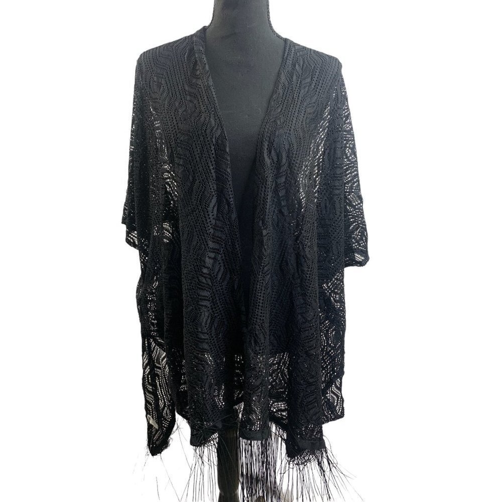 Dressbarn Women's Black Bathing Suit Cover Up